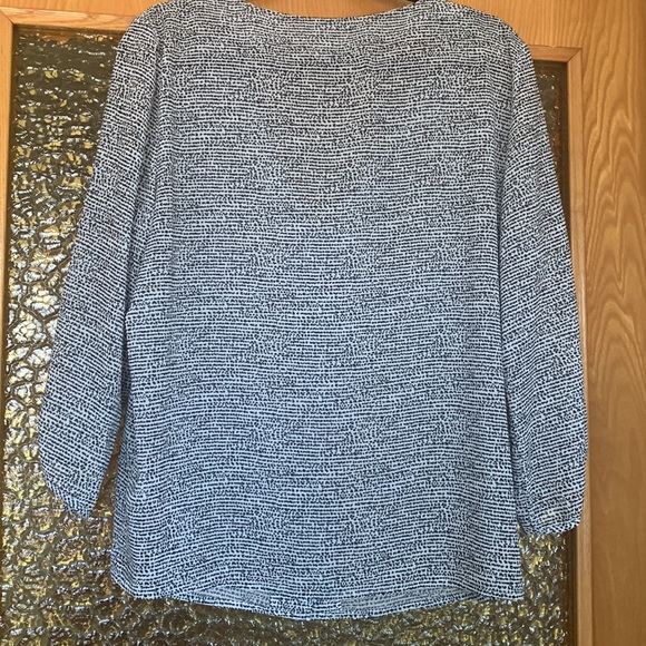 H&M white and black 3/4 sleeve shirt size 14 - Picture 2 of 4